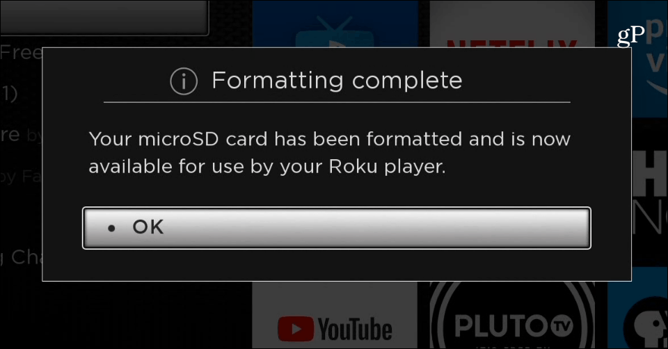 Formatējiet microSD karti Roku Ultra Complete