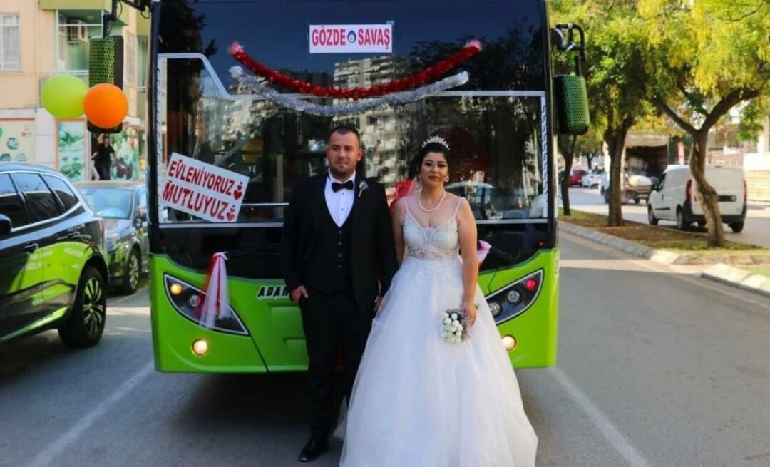 Autobuss, ko viņa izmantoja, kļuva par līgavas automašīnu! Pāris kopā devās ekskursijā pa pilsētu