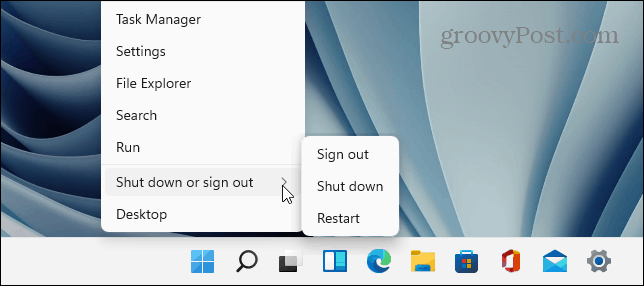 Izslēdziet Windows 11 sākuma pogu