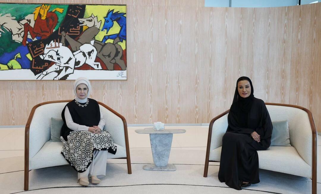 Pirmā lēdija Erdoana tikās ar Kataras fonda prezidentu Šeihu Mozu Bintu Naseru!