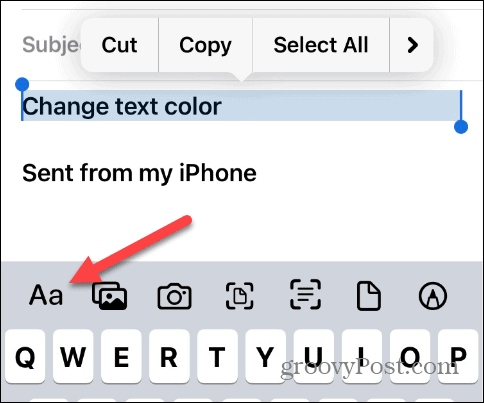 Mainiet teksta krāsu iPhone tālrunī