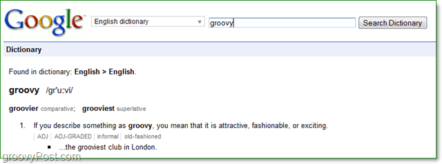 meklējiet grūtākos vārdus, izmantojot google vārdnīcu