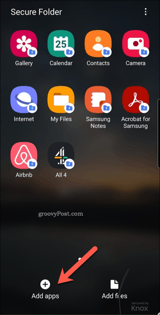 Android drošā mapes pievienošanas lietotņu ikona