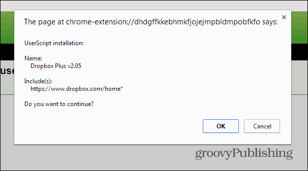 Dropbox koka struktūras Chrome instalēšanas skripts