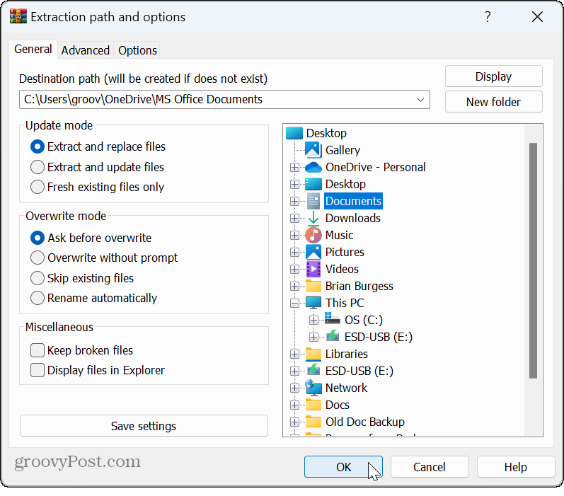 Atveriet RAR failus operētājsistēmā Windows 