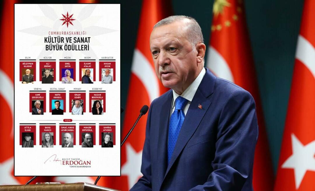 Prezidents Erdogans dalīja 2023. gada Prezidenta kultūras un mākslas Lielās balvas ieguvējus.