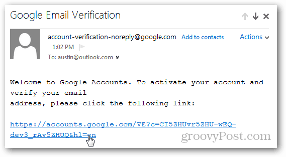 e-pasta verifikācijas saite