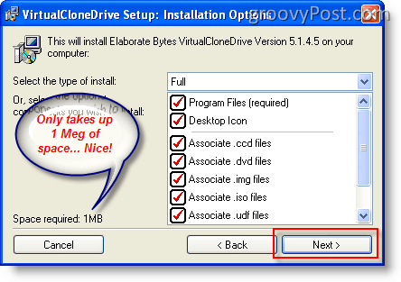 Uzstādiet ISO attēlu operētājsistēmā Windows XP