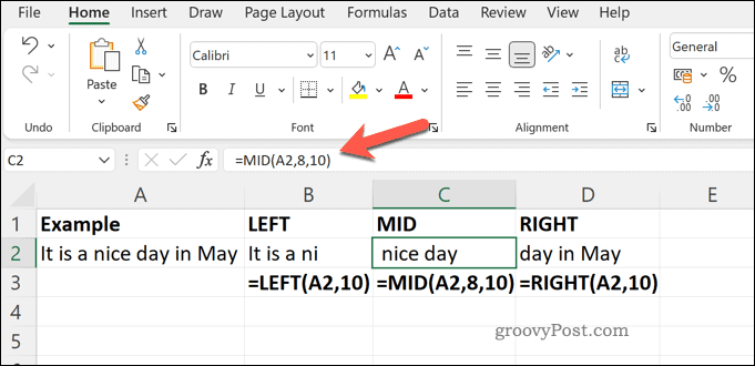 Programmas Excel VIDĒJĀ LABO un KREISĀS funkciju piemērs