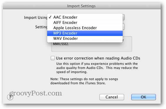 Izmantojiet iTunes, lai pārvērstu nezaudētos mūzikas failus uz AAC vai MP3