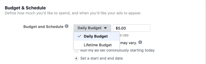 atlasot mūža budžetu reklāmas kampaņas līmenī Facebook kampaņai zibspuldzes pārdošanas dienā