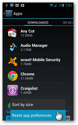 Atiestatīt visas lietotņu noklusējuma failu asociācijas operētājsistēmai Android 4.2+