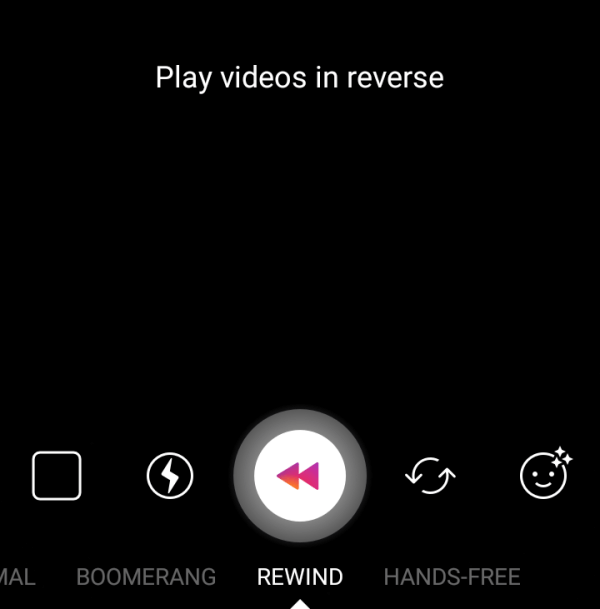 Pievienojiet videoklipu, kas tiek atskaņots pretēji, izmantojot Rewind.