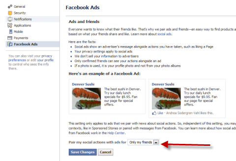 facebook reklāmas iestatījumi