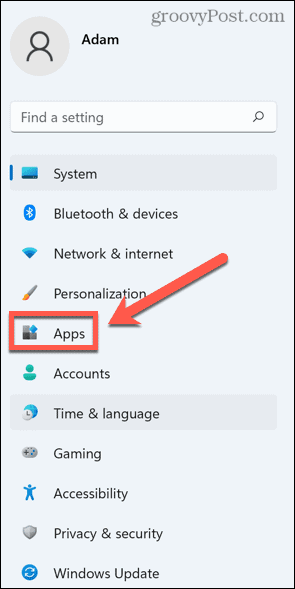 Windows 11 lietotņu izvēlne