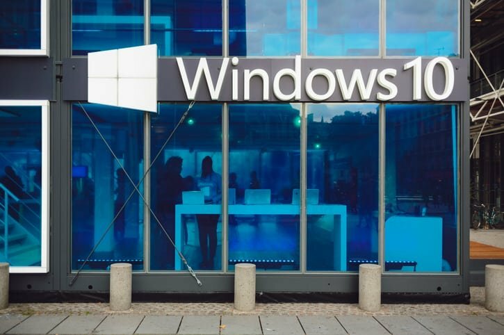 Microsoft Windows 10 reklāmas paviljons