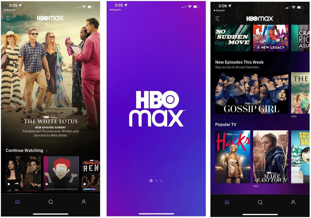 Labākās iPhone lietotnes HBO Max