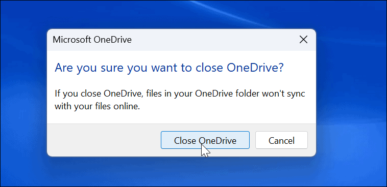 Novērsiet OneDrive nesinhronizāciju