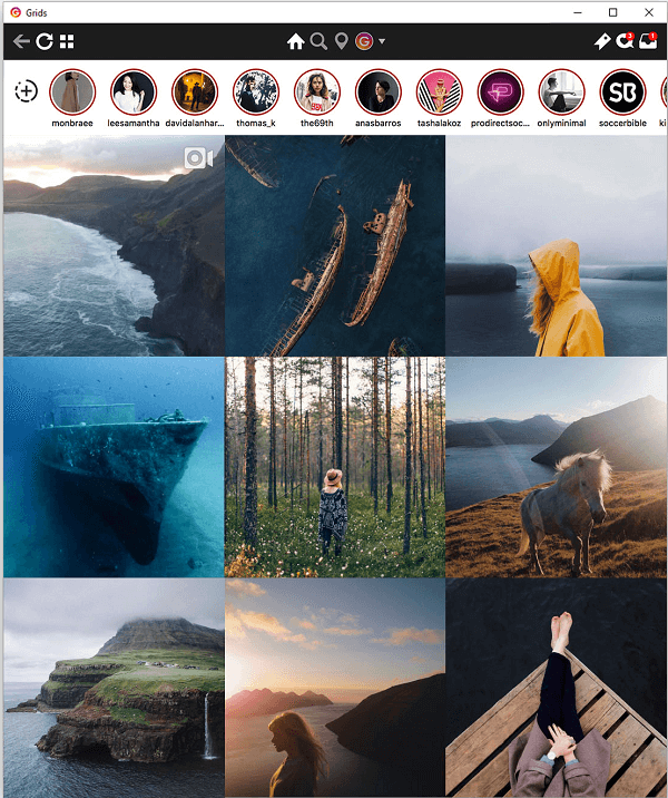 Režģi atspoguļo Instagram pieredzi no jūsu tālruņa un ietver iespēju redzēt stāstus darbvirsmā.