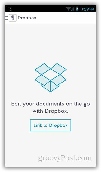 Izveidojiet un sinhronizējiet teksta failus, izmantojot Dropbox operētājsistēmā Android