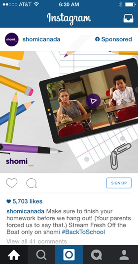 shomicanada instagram reklāma