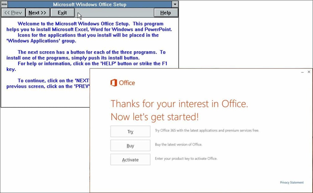 Microsoft Office 25 gadu (toreiz un tagad) apskats