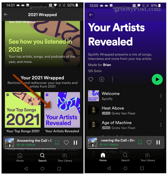 Jūsu izpildītāji atklāja Spotify