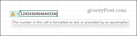 Excel kļūdas ziņojums