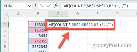 Excel skaita dublikātus