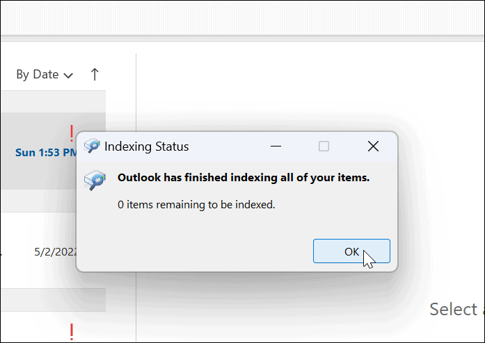 Windows 11 Outlook meklēšana nedarbojas
