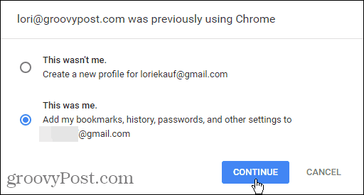 Iepriekš e-pastā tika izmantots pārlūks Chrome