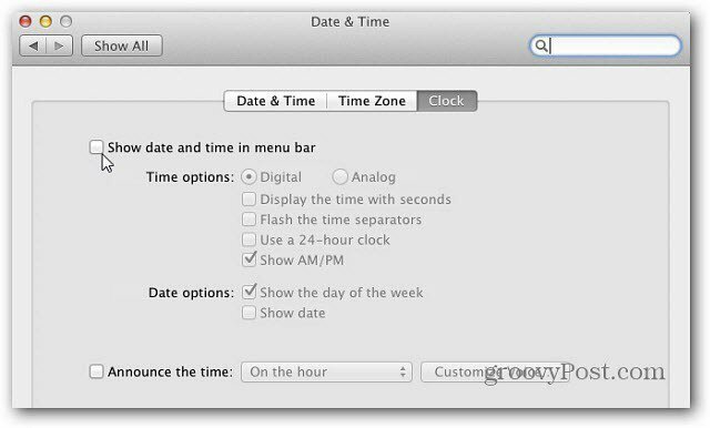 Mac OS X: pievienojiet izvēlnes joslai pamata kalendāru