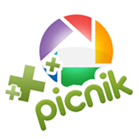 Picasa tīmekļa albumi + Picnik logotips