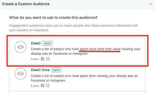  Tagad Facebook ļauj atlasīt mērķauditoriju cilvēkiem, kuri pavadīja vairāk laika nekā parasti, skatoties jūsu reklāmas.