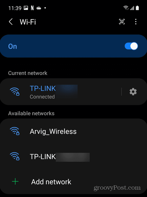 Wi-Fi tīkla savienojums