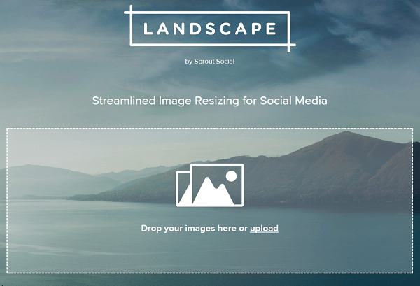 Apgrieziet un mainiet attēlu lielumu, izmantojot opciju Landscape by Sprout Social.
