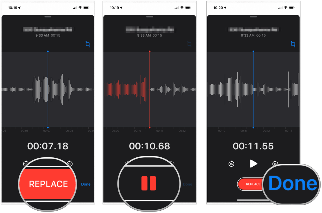iPhone balss piezīmes aizvieto audio