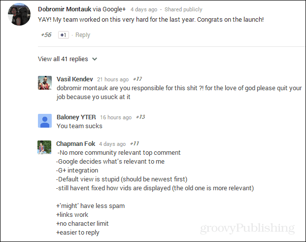 Lūgums atjaunot YouTube komentārus, neveicot Google+ integrāciju, sasniedz 90 000 parakstus un pieaug