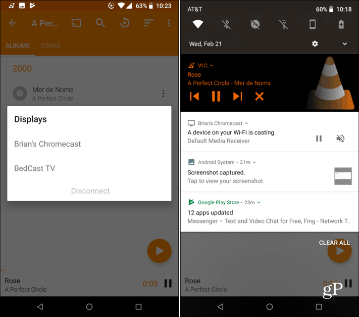 Android VLC Chromecast atbalsts