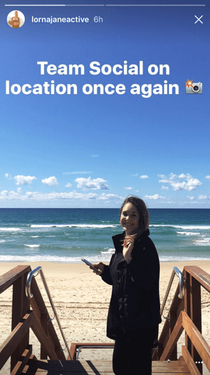 lorna jane aktīvais instagram stāsts