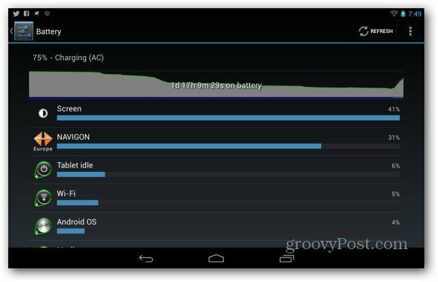 Kā uzlabot Google Nexus 7 akumulatora darbības laiku