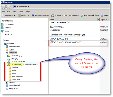MagicISO virtuālā diska ISO uzstādīšanas piemērs operētājsistēmā Windows Server 2008