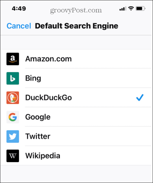 Firefox atlasiet noklusējuma meklēšanas sarakstu