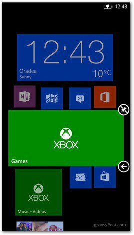 Windows Phone 8 pielāgo 4. flīzes