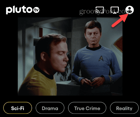 Pluto TV lietotnes profila ikona