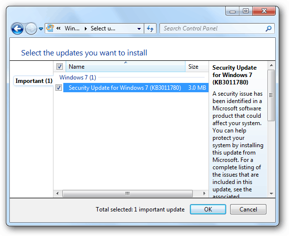 Microsoft Windows 7 atjauninājumi