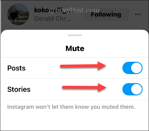 Izslēgt kādu pakalpojumā Instagram