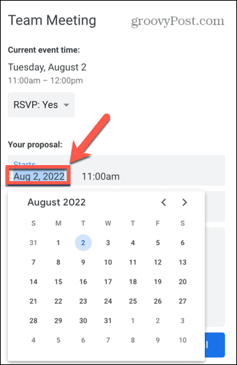 google kalendāra jaunais datums