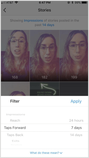 Instagram ieskatu stāstu filtri