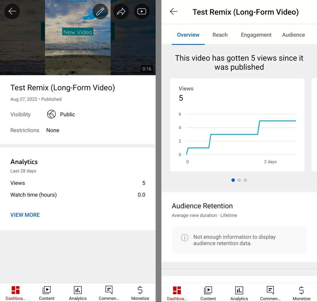 how-to-see-analytics-for-your-youtube-channels-remixes-view-more-studio-app-enagement-audience-data-example-19